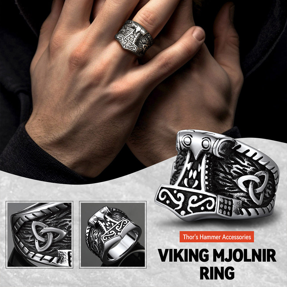 Viking Mjolnir Ring - Thor's Hammer Ring Accessories
