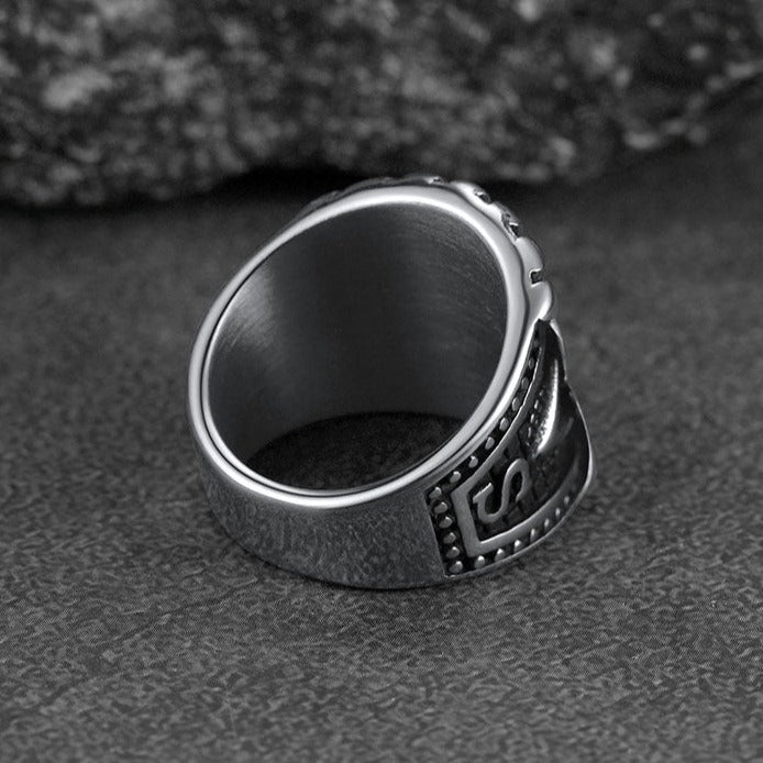FaithHeart Blue Sapphire All Seeing Eye Ring Stainless Steel FaithHeart