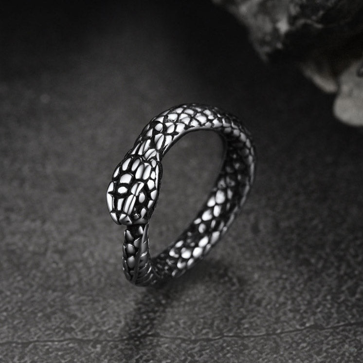 FaithHeart Snake Rings Stainless Steel Gothic Midi Ring FaithHeart