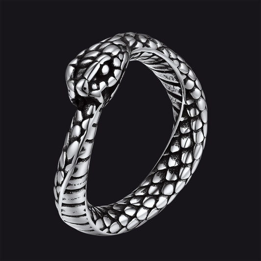 FaithHeart Snake Rings Stainless Steel Gothic Midi Ring FaithHeart