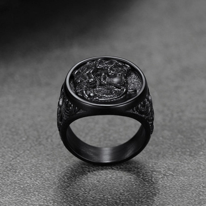FaithHeart Medusa Snake Hair Ring Punk Gothic Ring Greek Mythology Signet Ring FaithHeart