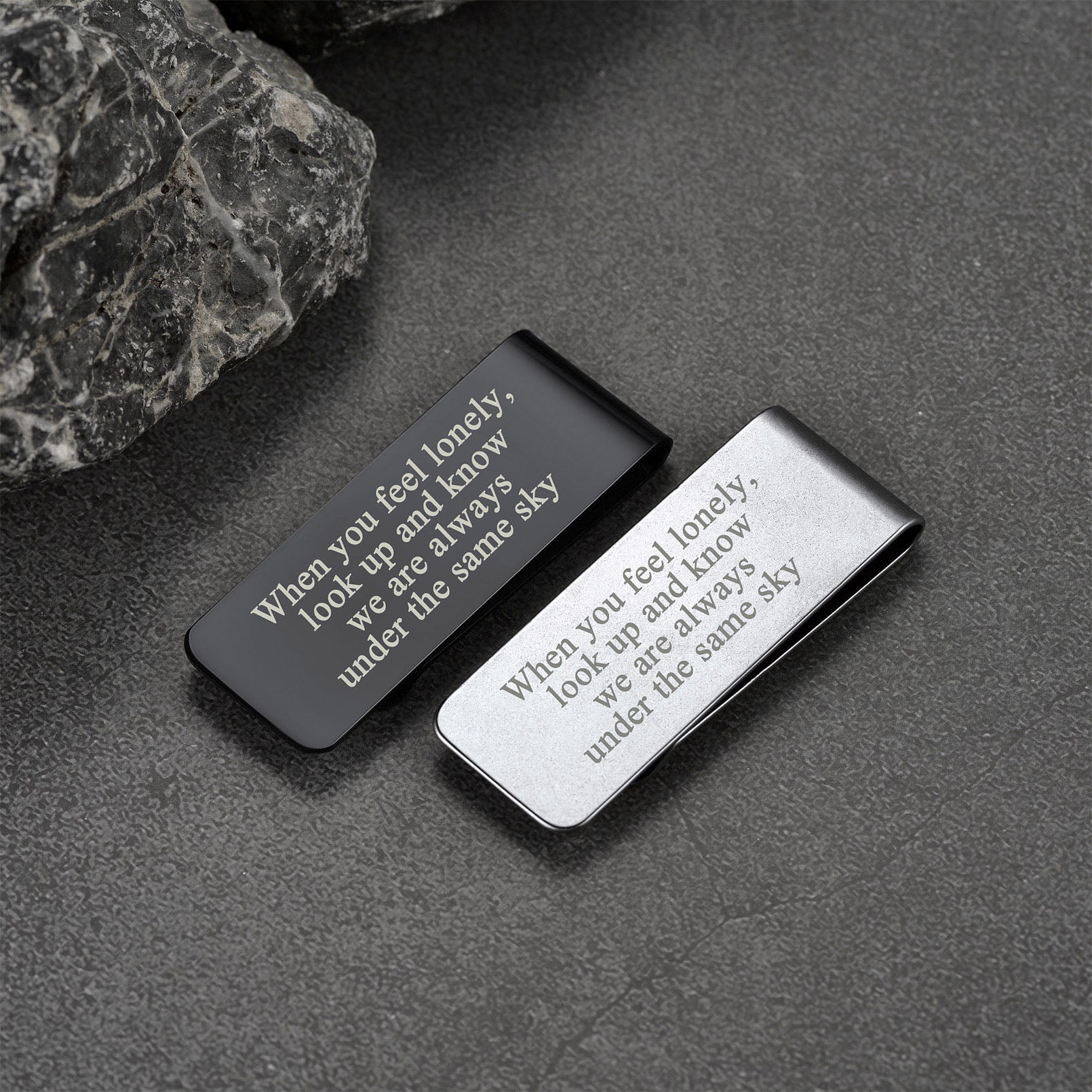 Money clips with inspirational quote, men's accessory