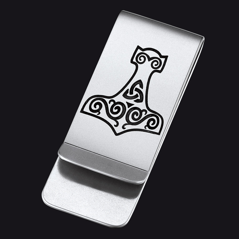 Viking Thor's Hammer Money Clip Classic Slim Wallets