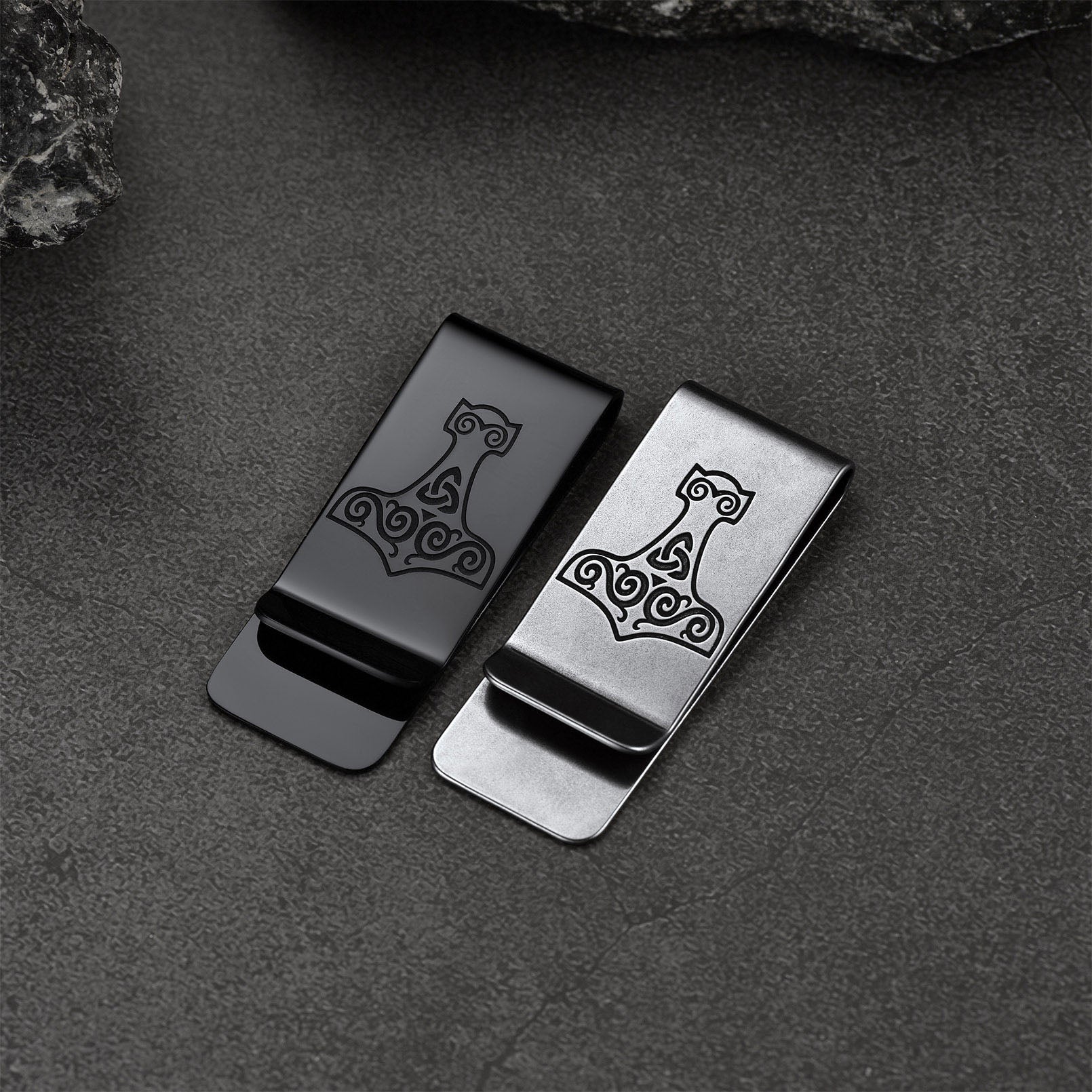 Viking Thor's Hammer Money Clip Classic Slim Wallets