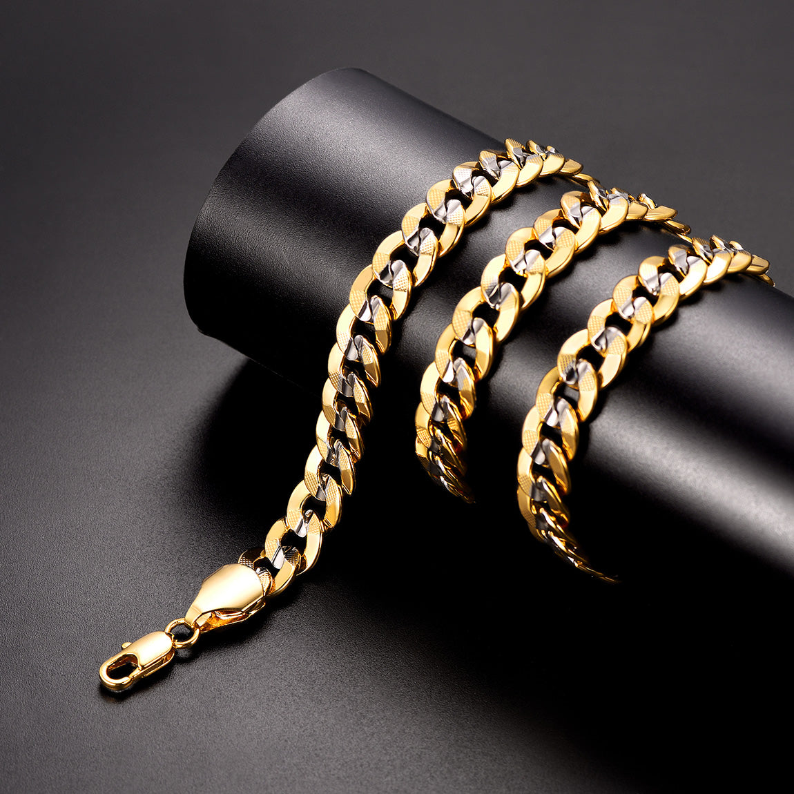 Two-Tone Cuban Chain Necklace