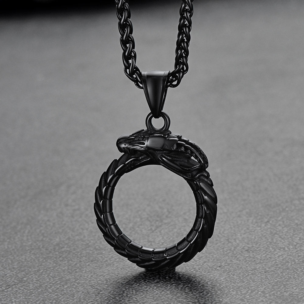 FaithHeart Dragon Circle Pendant Necklace FaithHeart