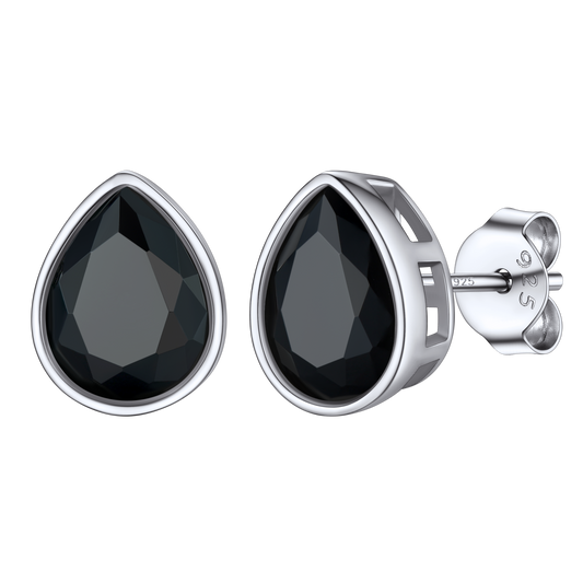 Silver Water Drop Cubic Zirconia Stud Earringsimg