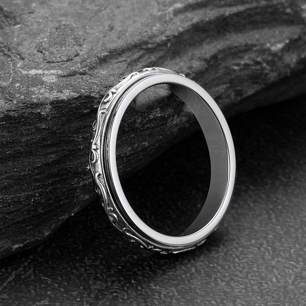 925 Sterling Silver 3.5mm Celtic Knot Band Ring Vintage Ring for Women