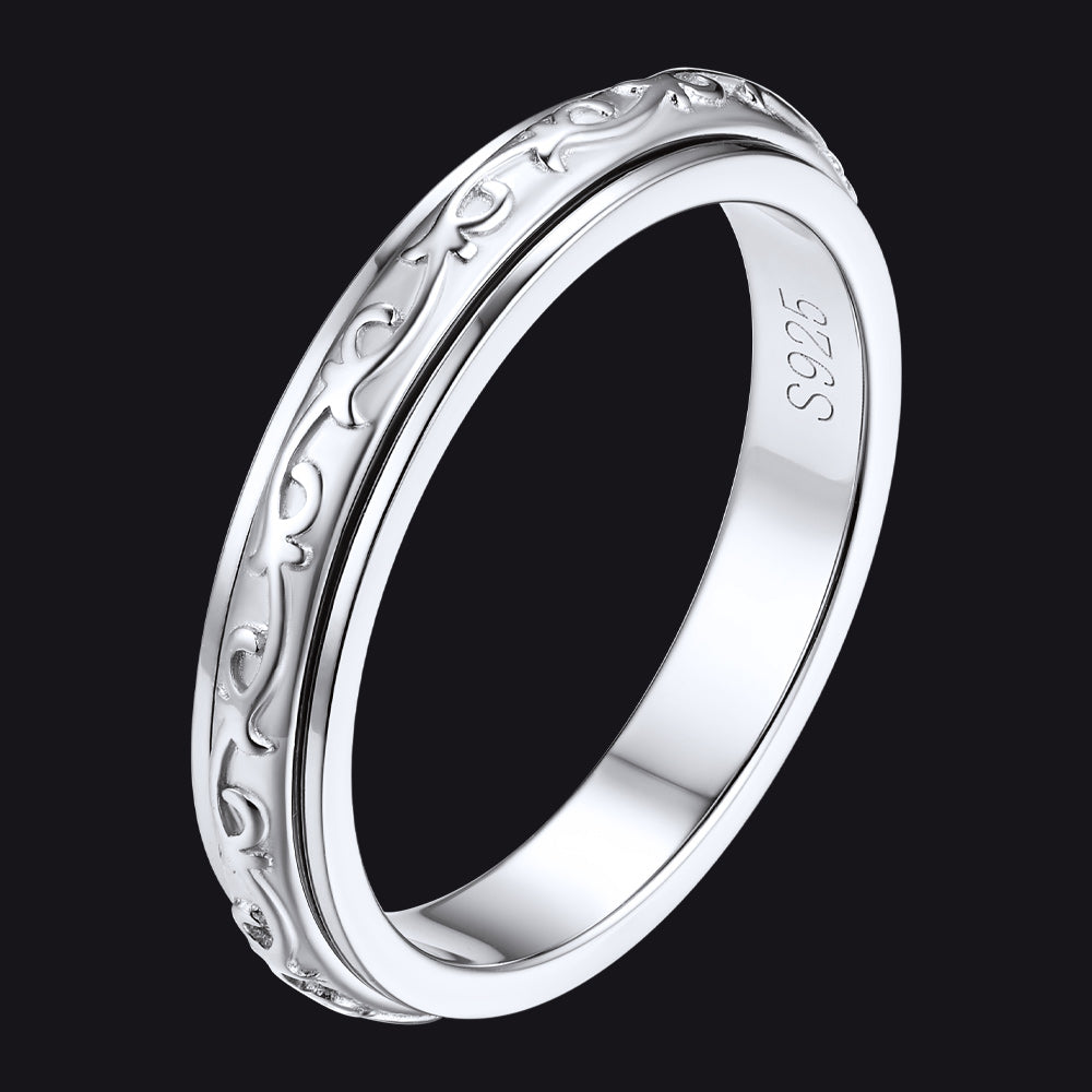 925 Sterling Silver 3.5mm Celtic Knot Rings Vintage Ring for Women
