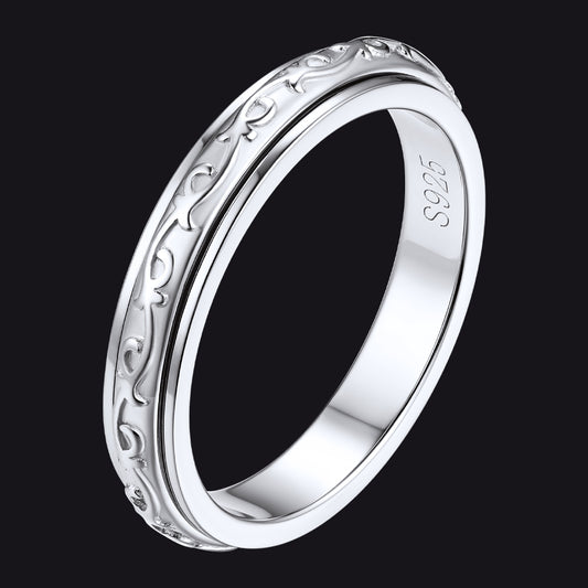925 Sterling Silver 3.5mm Celtic Knot Rings Vintage Ring for Womenimg