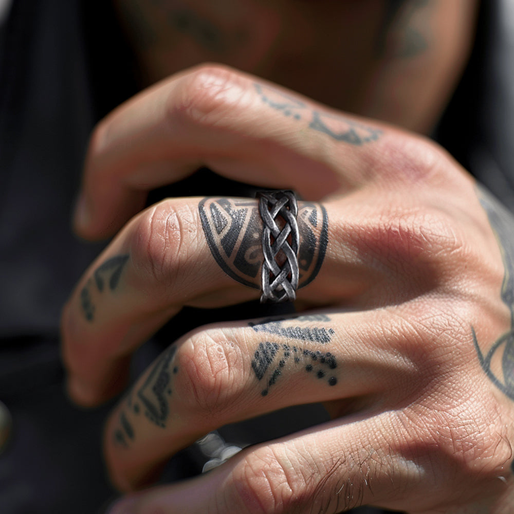 FaithHeart Viking Celtic Knot Band Ring Stainless Steel