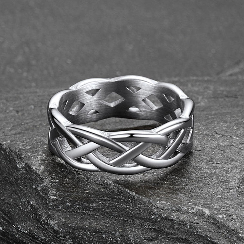 Viking Celtic Knot Band Ring Stainless Steel for Men