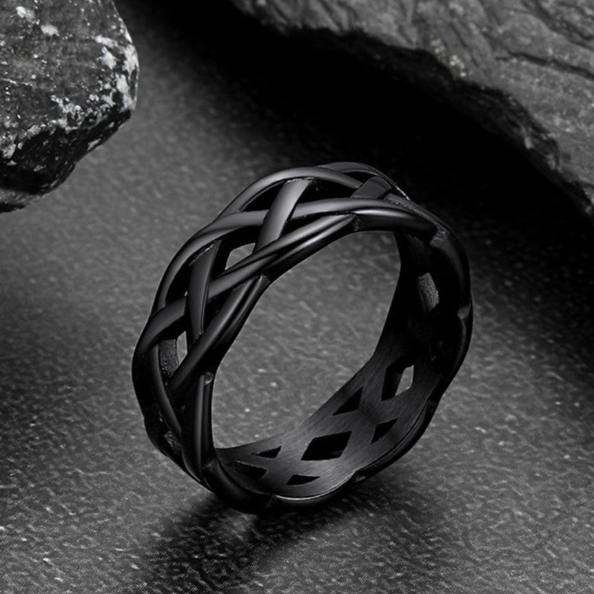 Viking Celtic Knot Band Ring Stainless Steel for Men