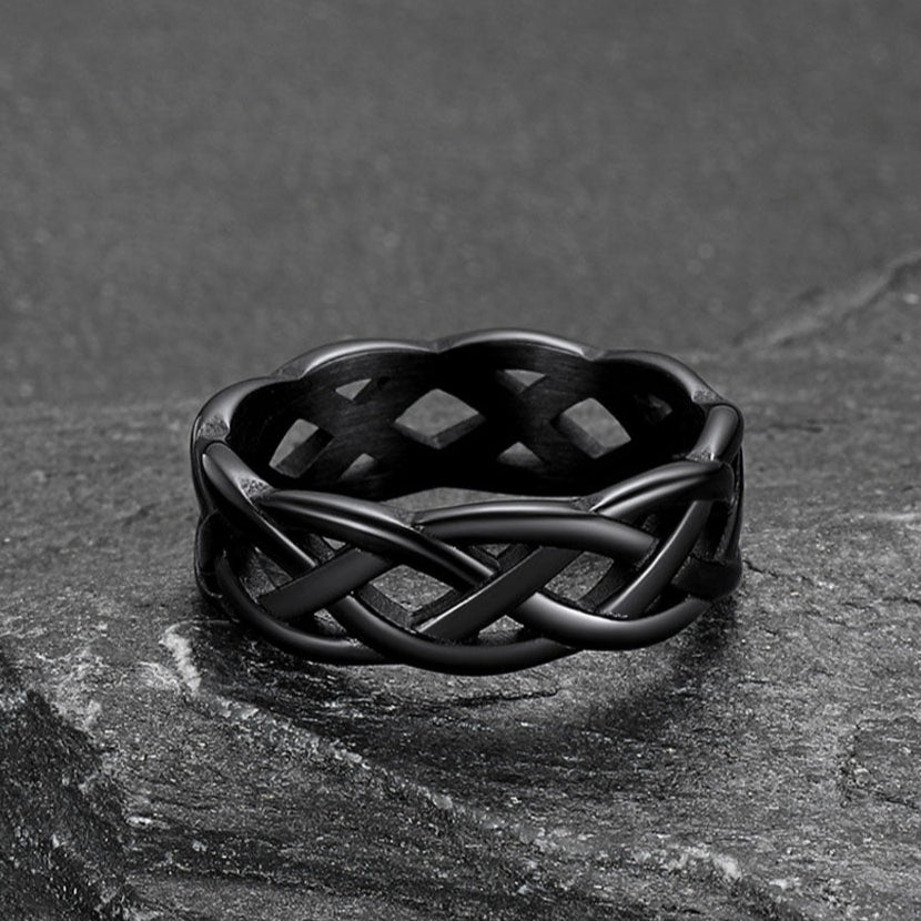 Viking Celtic Knot Band Ring Stainless Steel for Men
