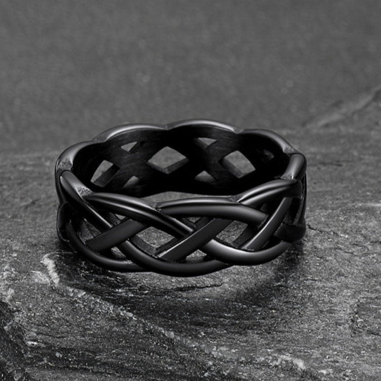 Viking Celtic Knot Band Ring Stainless Steel for Men