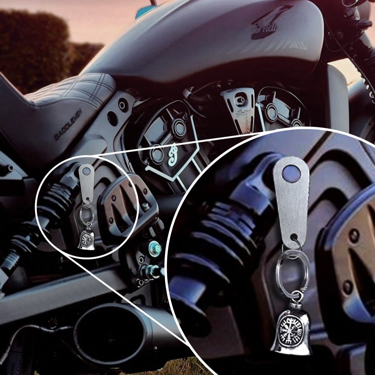 Viking Compass Motorcycle Guardian Bell