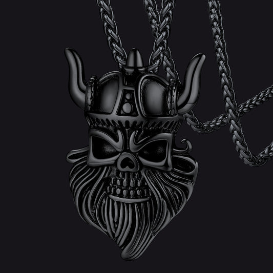FaithHeart Vintage Viking Odin Pendant Necklace for Men Womenimg