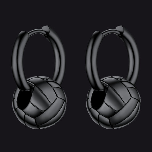 FaithHeart 3D Volleyball Dangle Hoop Earrings for Men Women FaithHeartimg