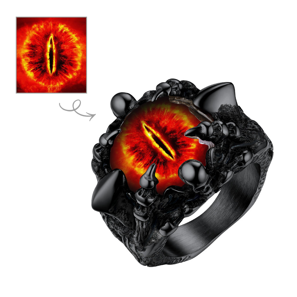 Gothic Devil Eye Ring for Men - Cool and Unique Design