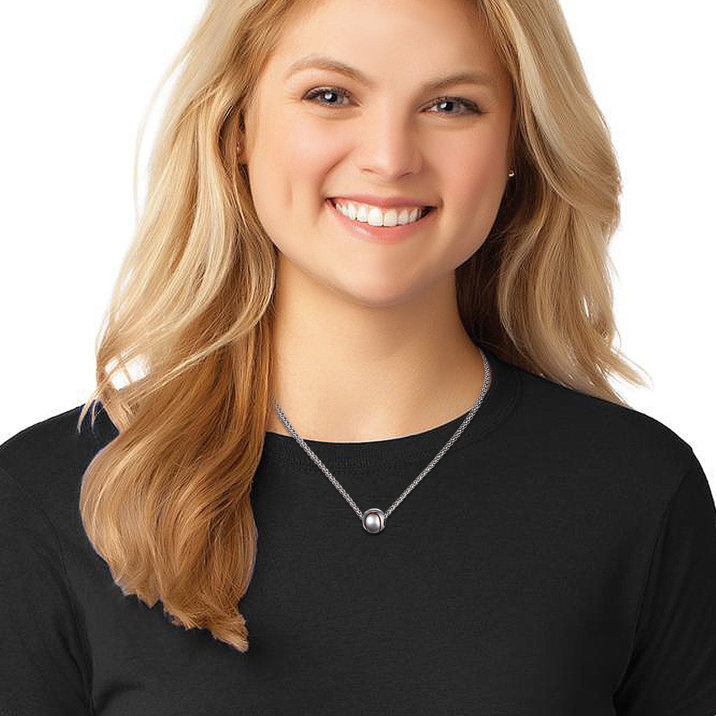 Trendy 3D Baseball Pendant Sport Necklace for Men Women FaithHeart