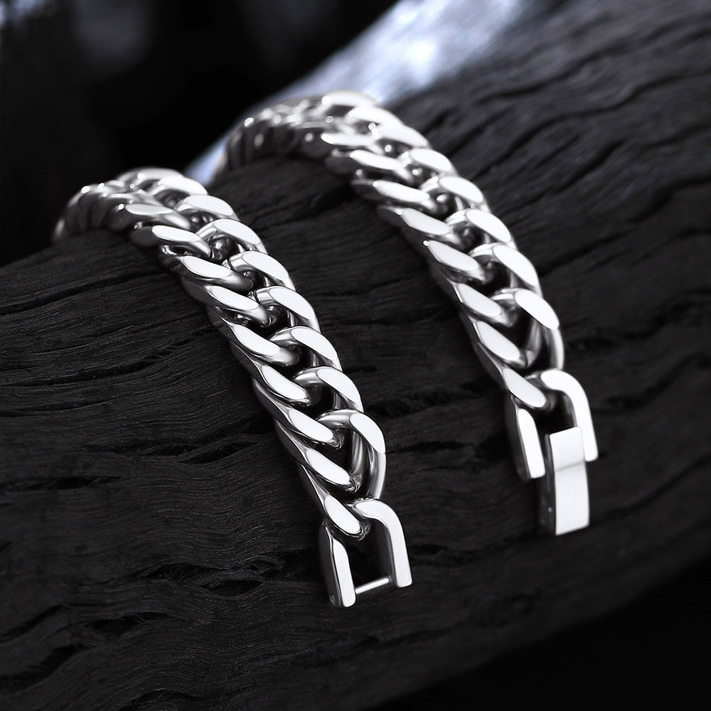 Stainless steel Miami Cuban link chain bracelet for men