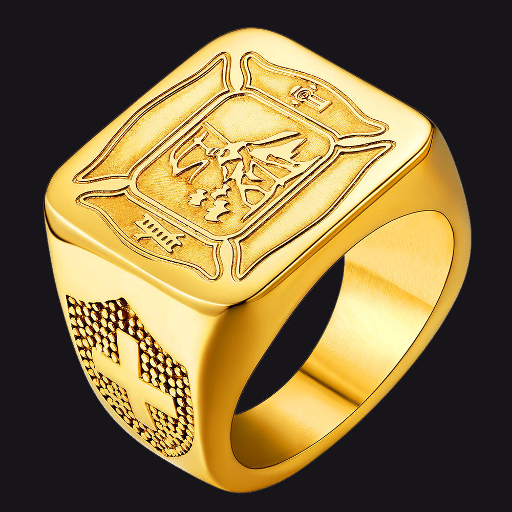 FaithHeart Saint Michael Catholic Protector Stainless Steel Ring FaithHeart