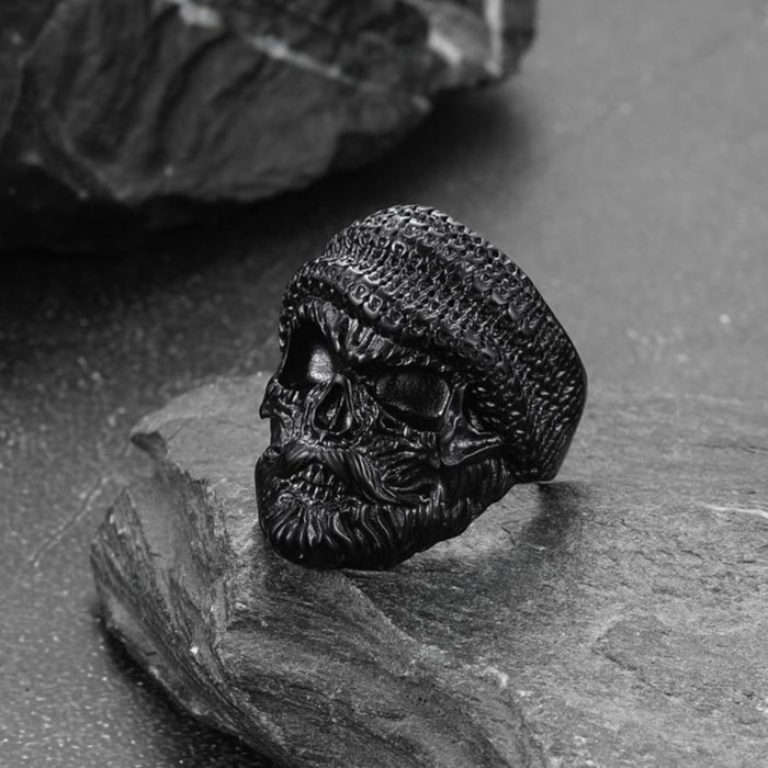 FaithHeart Skull Skeleton Stainless Steel Punk Biker Ring FaithHeart