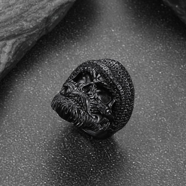FaithHeart Skull Skeleton Stainless Steel Punk Biker Ring FaithHeart