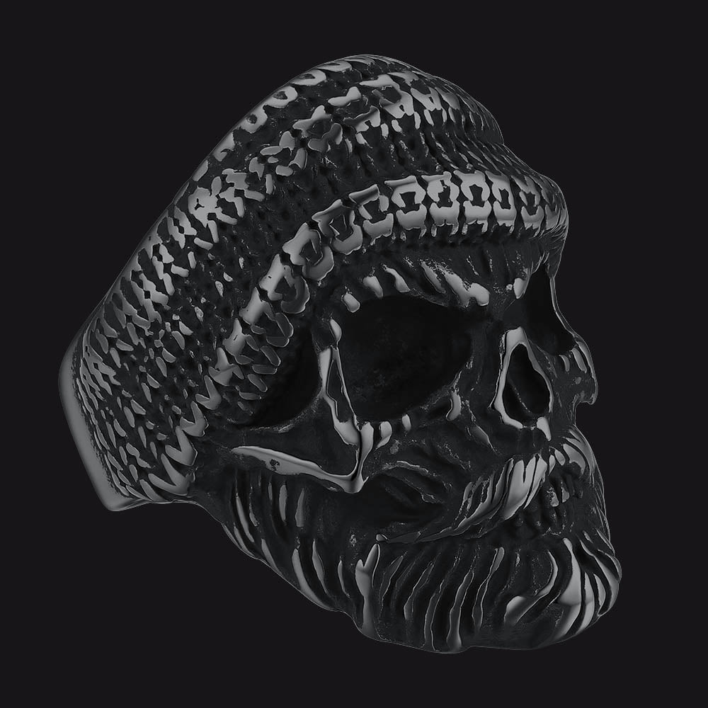 FaithHeart Skull Skeleton Stainless Steel Punk Biker Ring FaithHeart