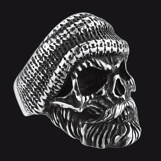 FaithHeart Skull Skeleton Stainless Steel Punk Biker Ring FaithHeartimg