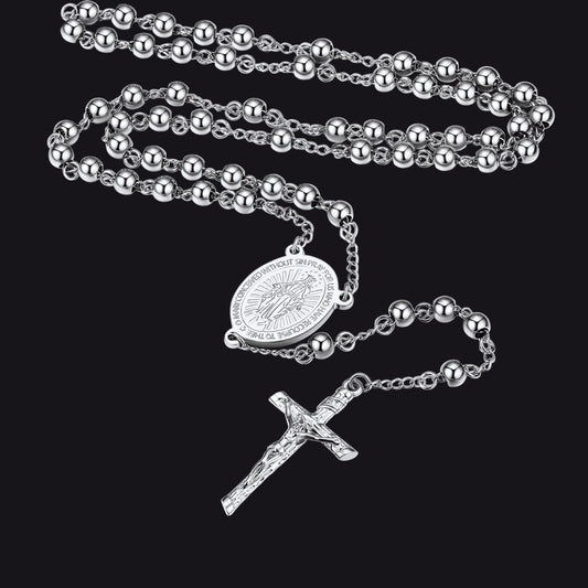 FaithHeart Virgin Mary Rosary Necklace for Women FaithHeart