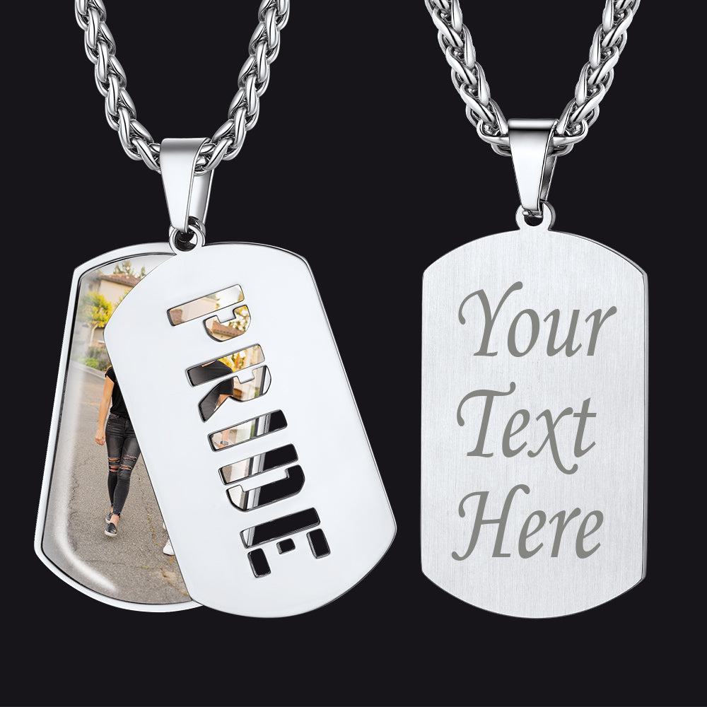 Custom Photo Dog Tag Necklace Memorial Jewelry – FaithHeart Jewelry