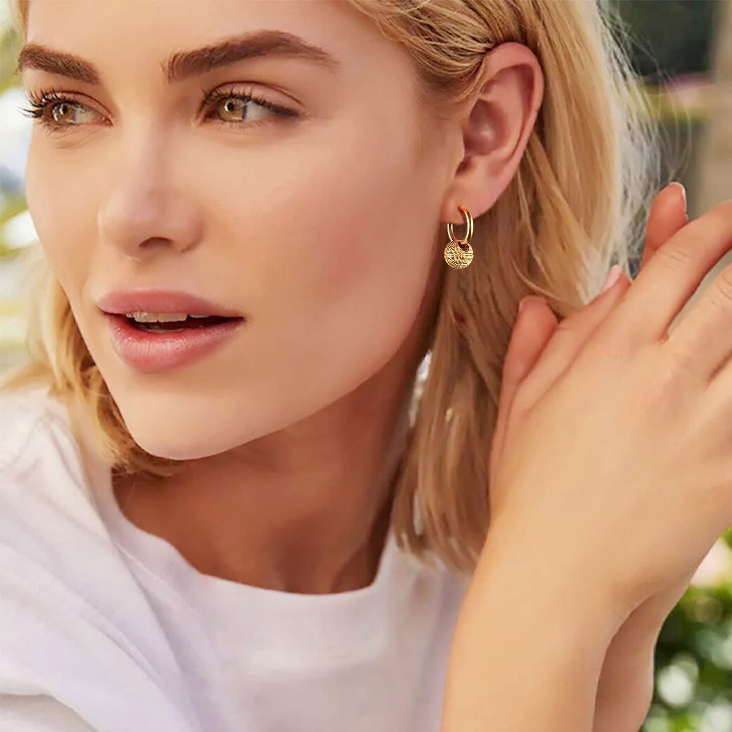 FaithHeart Luxury Stainless Steel Basketball Dangle Earrings FaithHeart