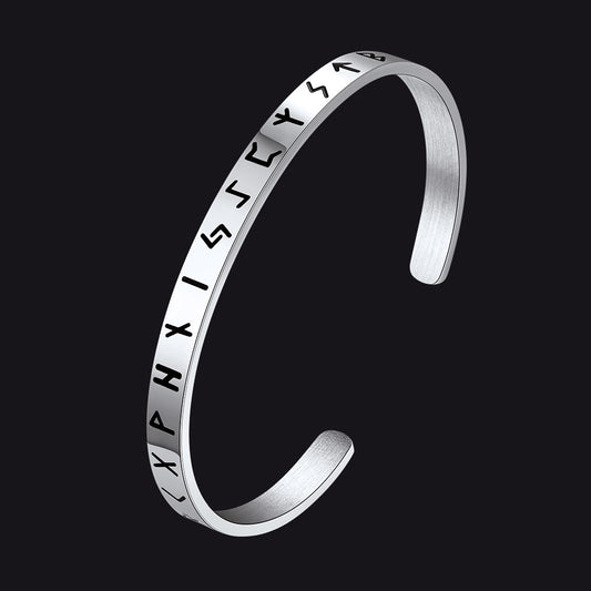 FaithHeart Norse Viking Runes Cuff Bracelet For Men FaithHeartimg