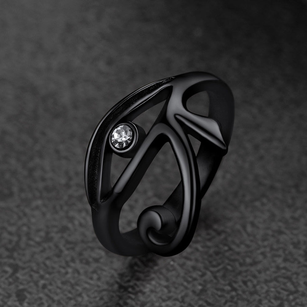 FaithHeart Egyptian Eye of Horus Ring for Men Stainless Steel FaithHeart