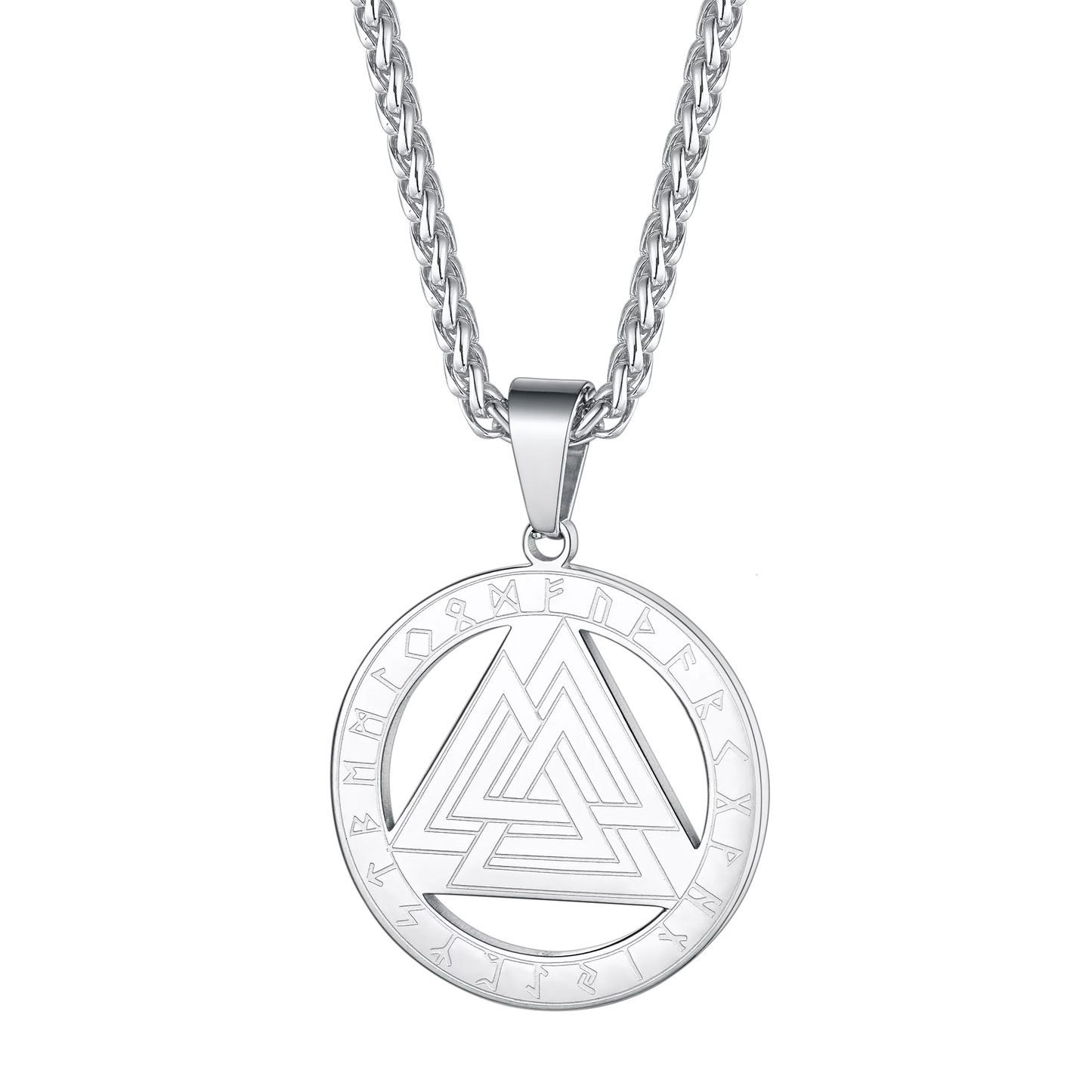 FaithHeart Viking Rune Valknut Necklace for Men FaithHeart