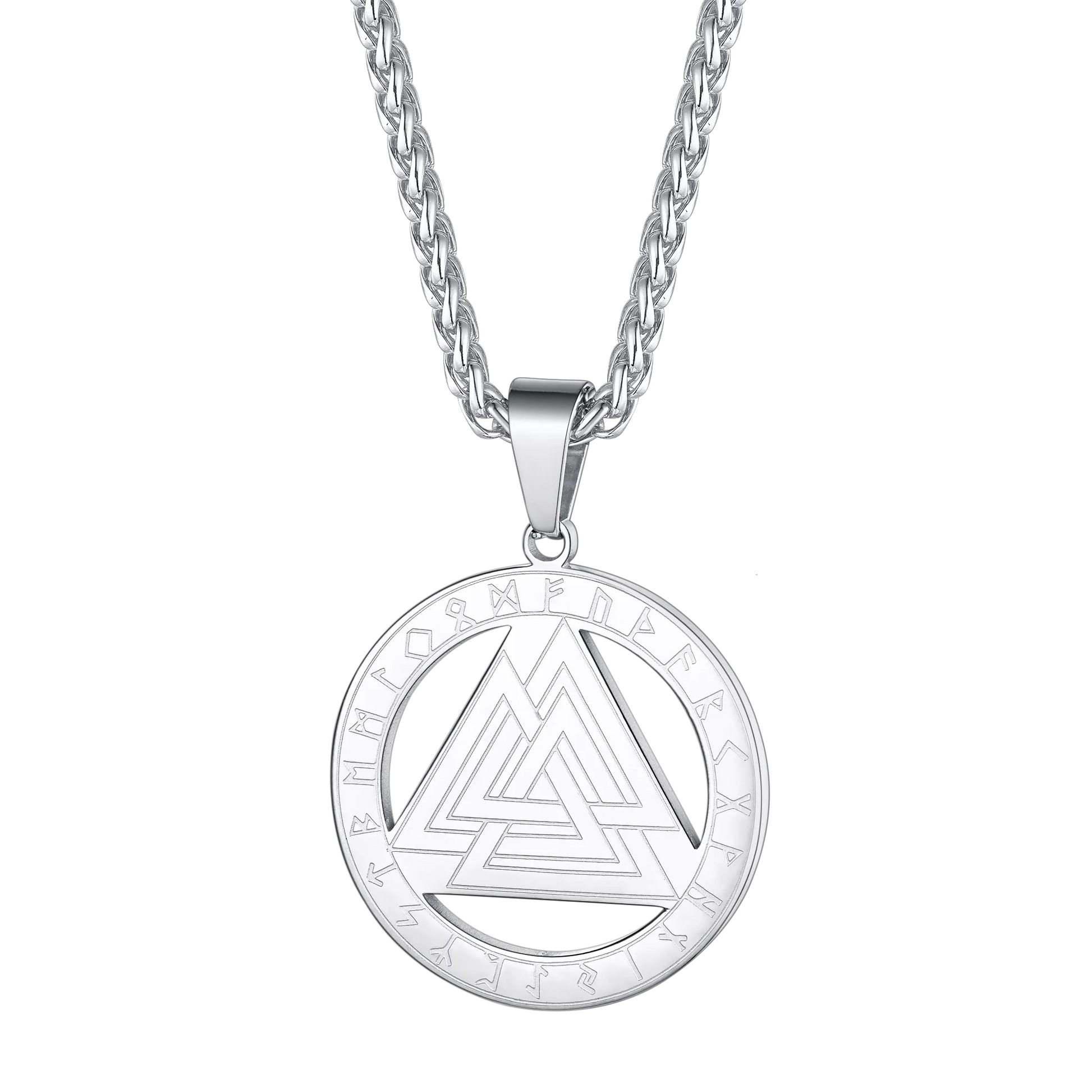 FaithHeart Viking Rune Valknut Necklace for Men FaithHeart