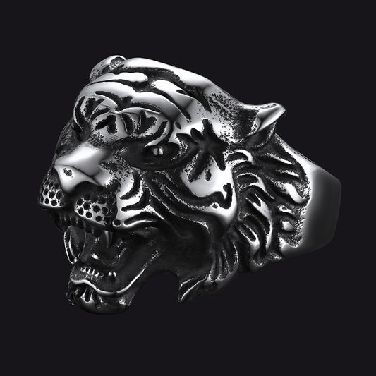 FaithHeart Vintage Tiger Head Ring For Men FaithHeartimg