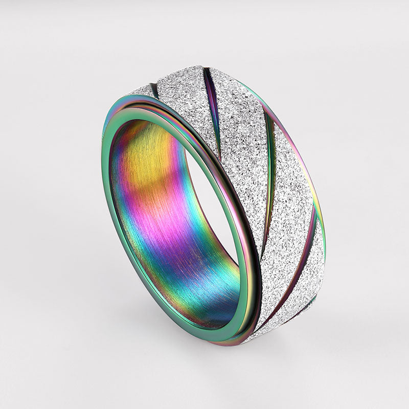 FaithHeart Men's Fashion Fidget Ring for Anxiety Stainless Steel FaithHeart