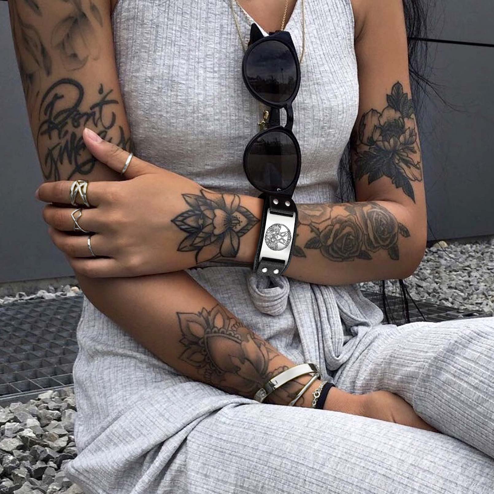 FaithHeart Tree of Life Cuff Bracelet Vintage Pentacle Bracelet FaithHeart