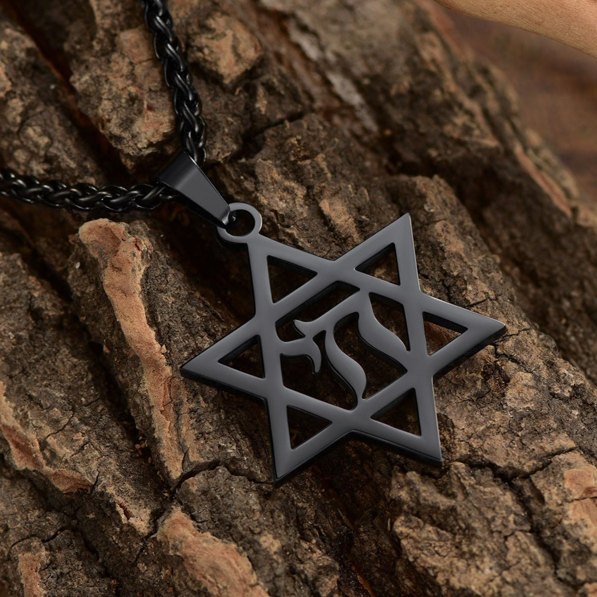 FaithHeart Star Of David Hebrew Letter Necklace For Men FaithHeart