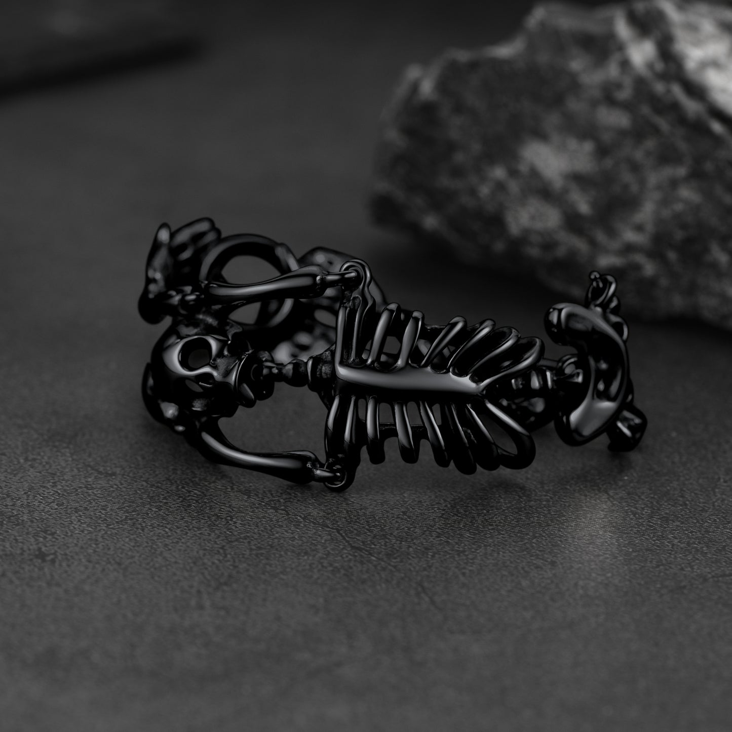 FaithHeart Stainless Steel Body Skull Skeleton Bracelet for Men FaithHeart