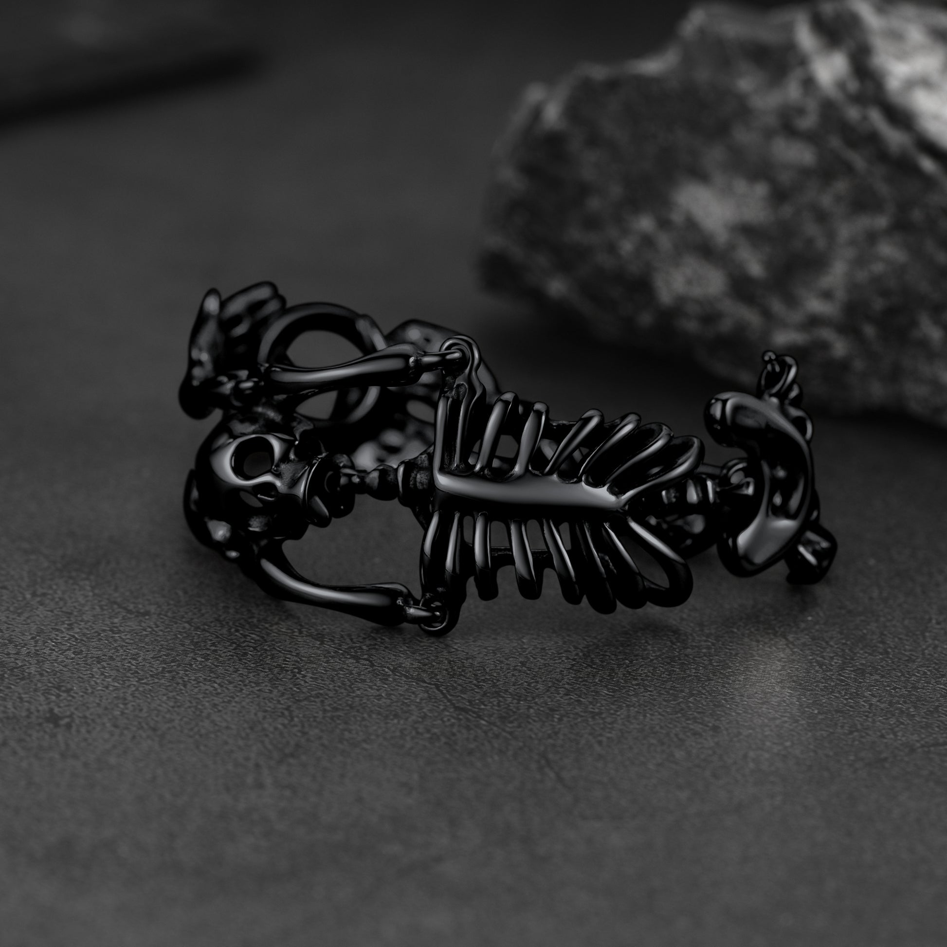 FaithHeart Stainless Steel Body Skull Skeleton Bracelet for Men FaithHeart