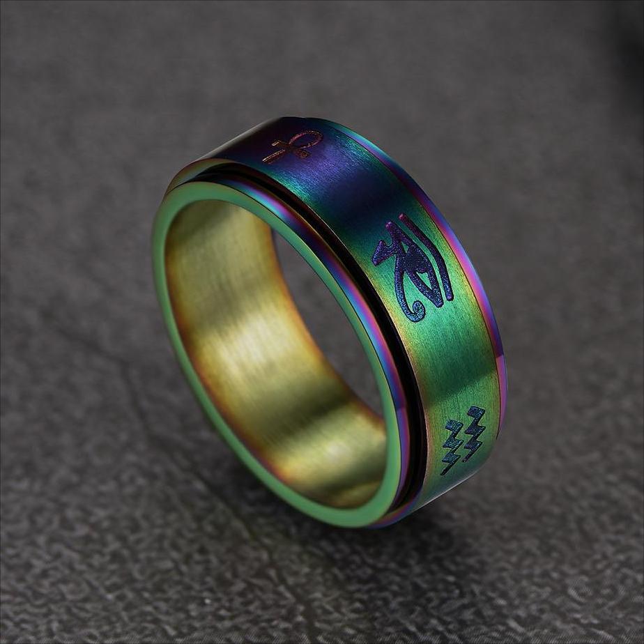 FaithHeart Egyptian Eye Of Horus Spinning Fidget Anxiety Ring FaithHeart