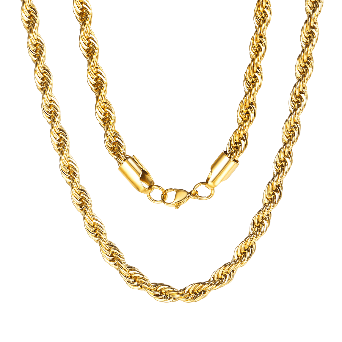 FaithHeart Rope Chain Necklace Stainless Steel, 3MM/6MM FaithHeart