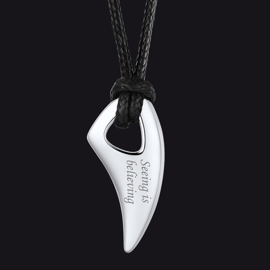 FaithHeart Norse Viking Wolf Tooth Spear Pendant Necklace for Men FaithHeart