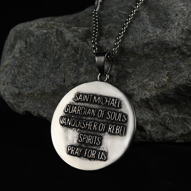 FaithHeart The Archangel St. Michael Medal Necklace For Men FaithHeart