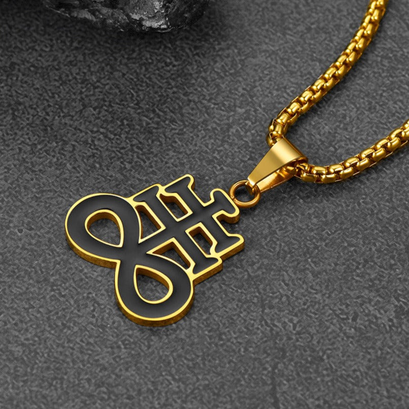 FaithHeart Satanic Leviathan Cross Necklace For Men FaithHeart