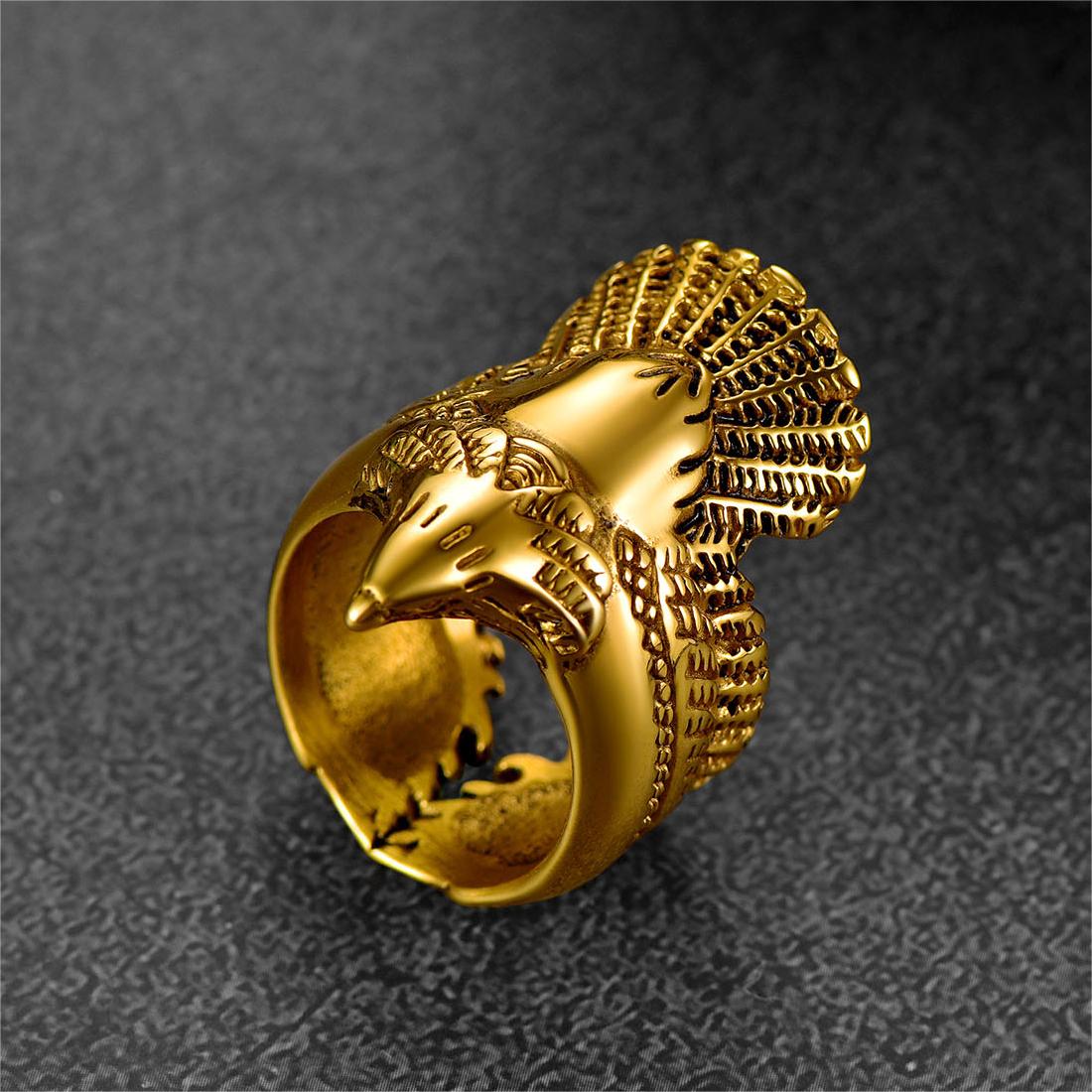 FaithHeart Vintage Retro Eagle Ring For Men Stainless Steel FaithHeart