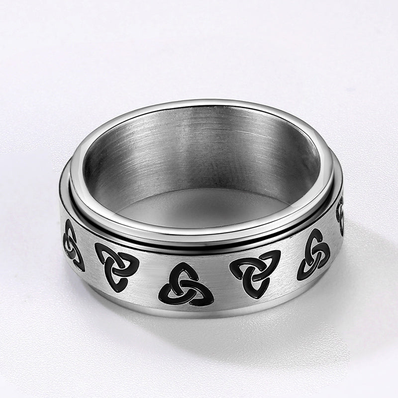 FaithHeart Celtic Knot Fidget Band Ring for Anxiety for Men FaithHeart